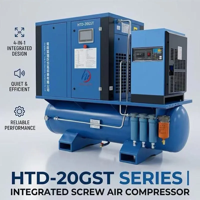 4-ü 1-də 15KW 16 Bar Hava Kompressoru